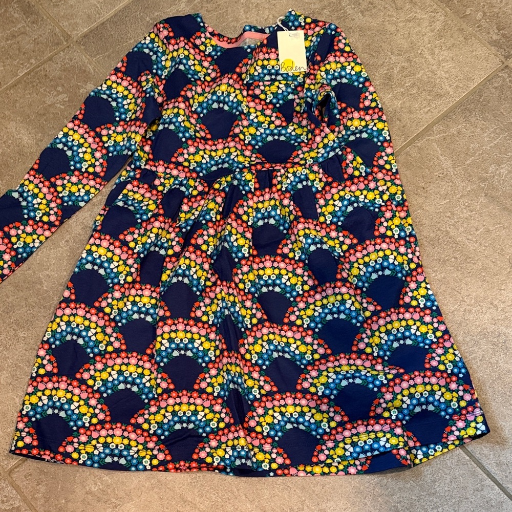 Mini Boden Navy and Multicolor Kids Dress